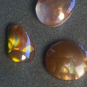 Fire agate parcel (all 3 have spectacular flare)